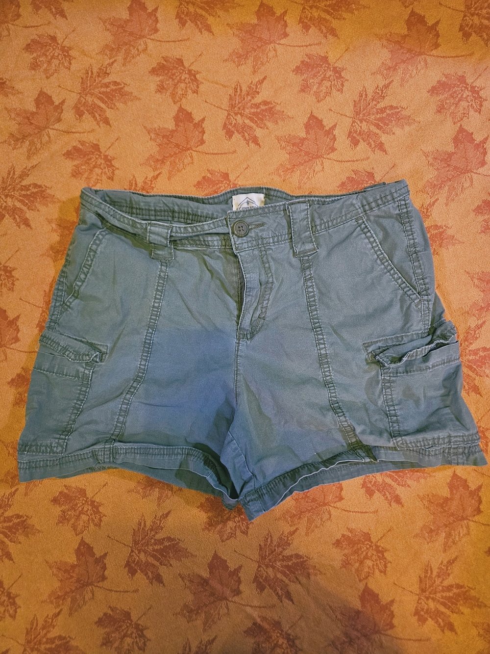 St. John's Bay Olive Green Mid Rise Cargo Shorts